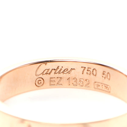 Cartier 18K Pink Gold 3.5mm LOVE Wedding Band Ring 50 5.25 7 of 8