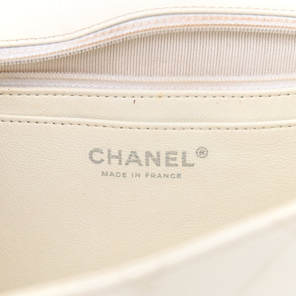 Chanel Caviar Quilted Jumbo Single Flap White 6 of 14