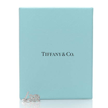 Tiffany 18K White Gold Diamond Paloma's Graffiti Love Ring 47 4 6 of 6