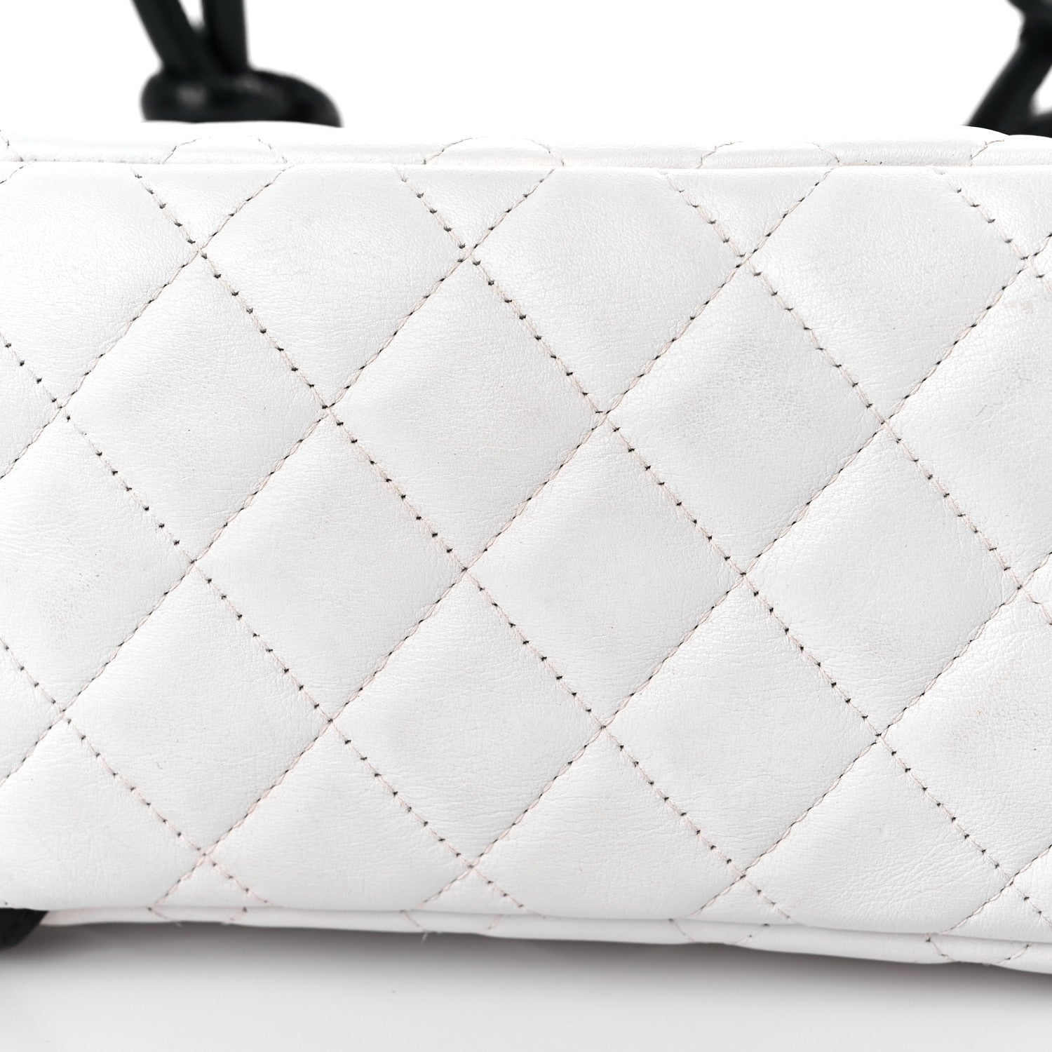 Chanel Calfskin Quilted Large Cambon Bowler White Black 11 of 18
