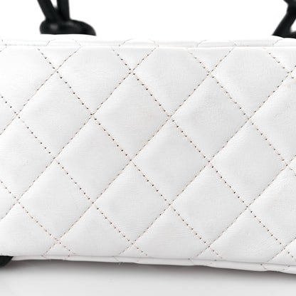 Chanel Calfskin Quilted Large Cambon Bowler White Black 11 of 18