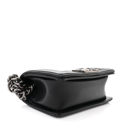 Chanel Calfskin Double Stitch Small Boy Flap Black 4 of 10