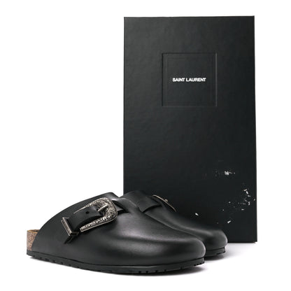 Saint Laurent Calfskin Buckle Jimmy Clog 39 Black 9 of 9