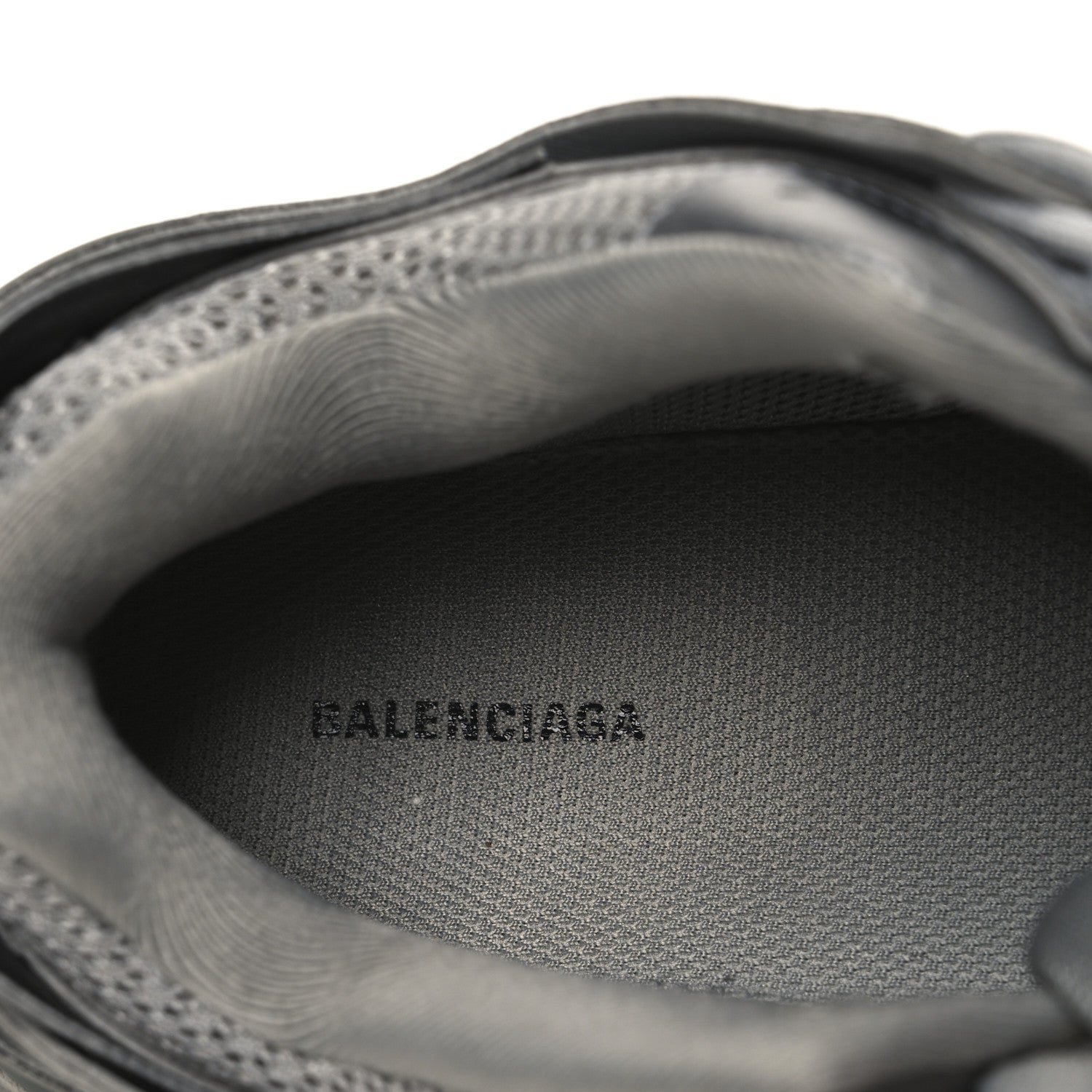 Balenciaga Rubber Mesh Fabric Monocolor Recycled Sole Womens Track Sneakers 39 Medium Grey 9 of 10