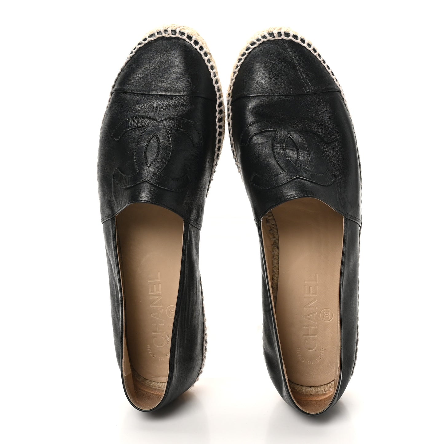 Lambskin CC Espadrilles 40 Black