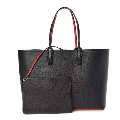 Christian Louboutin Calfskin Spikes East West Cabata Tote Black 1 of 10