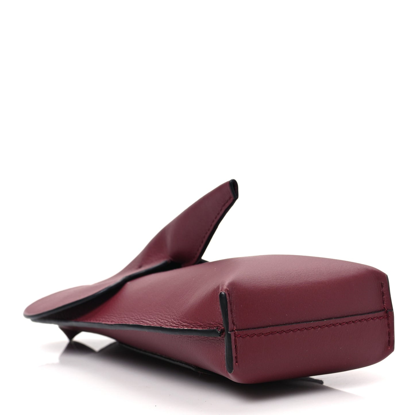Calfskin Elephant Pouch Crossbody Bag Wine