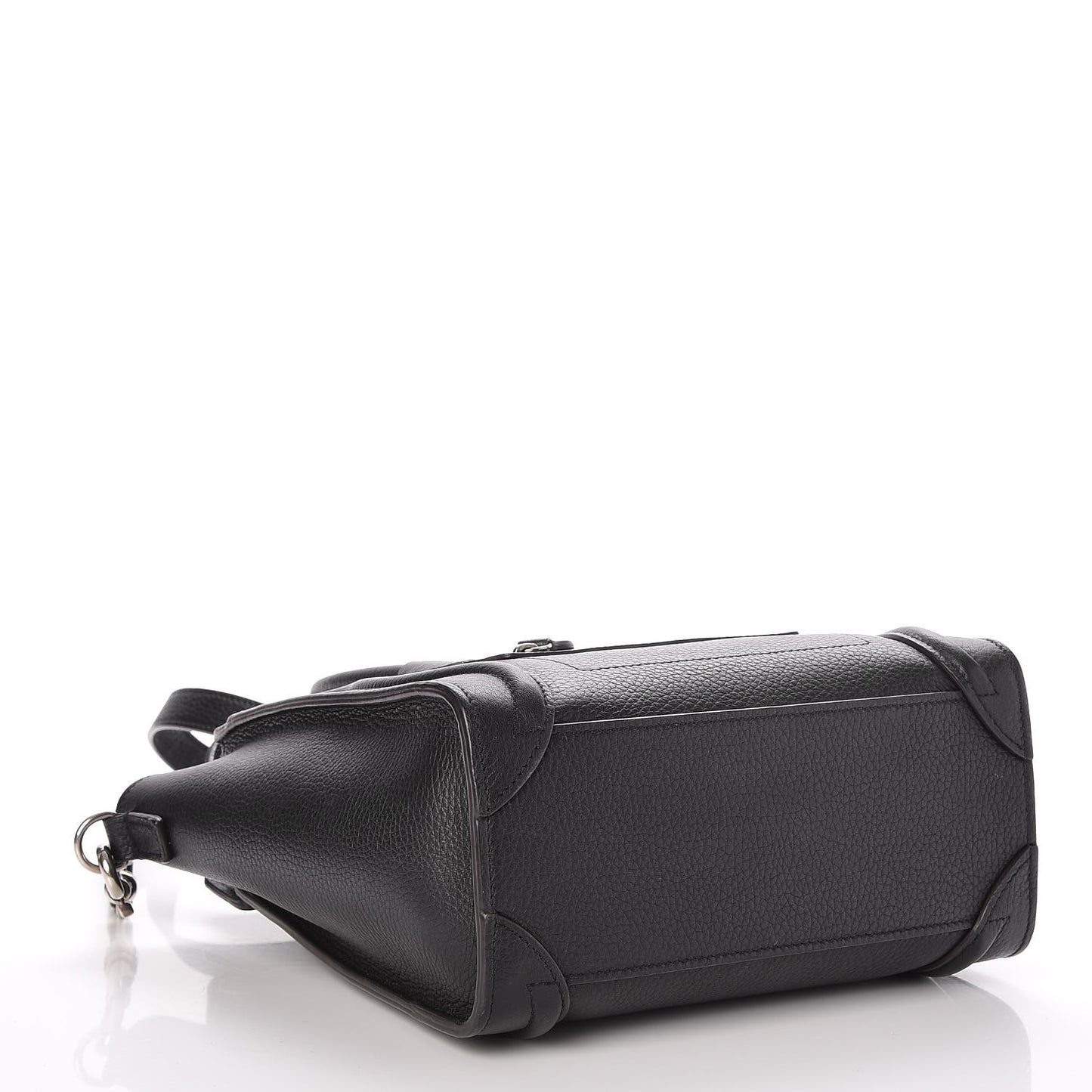 Drummed Calfskin Nano Luggage Black