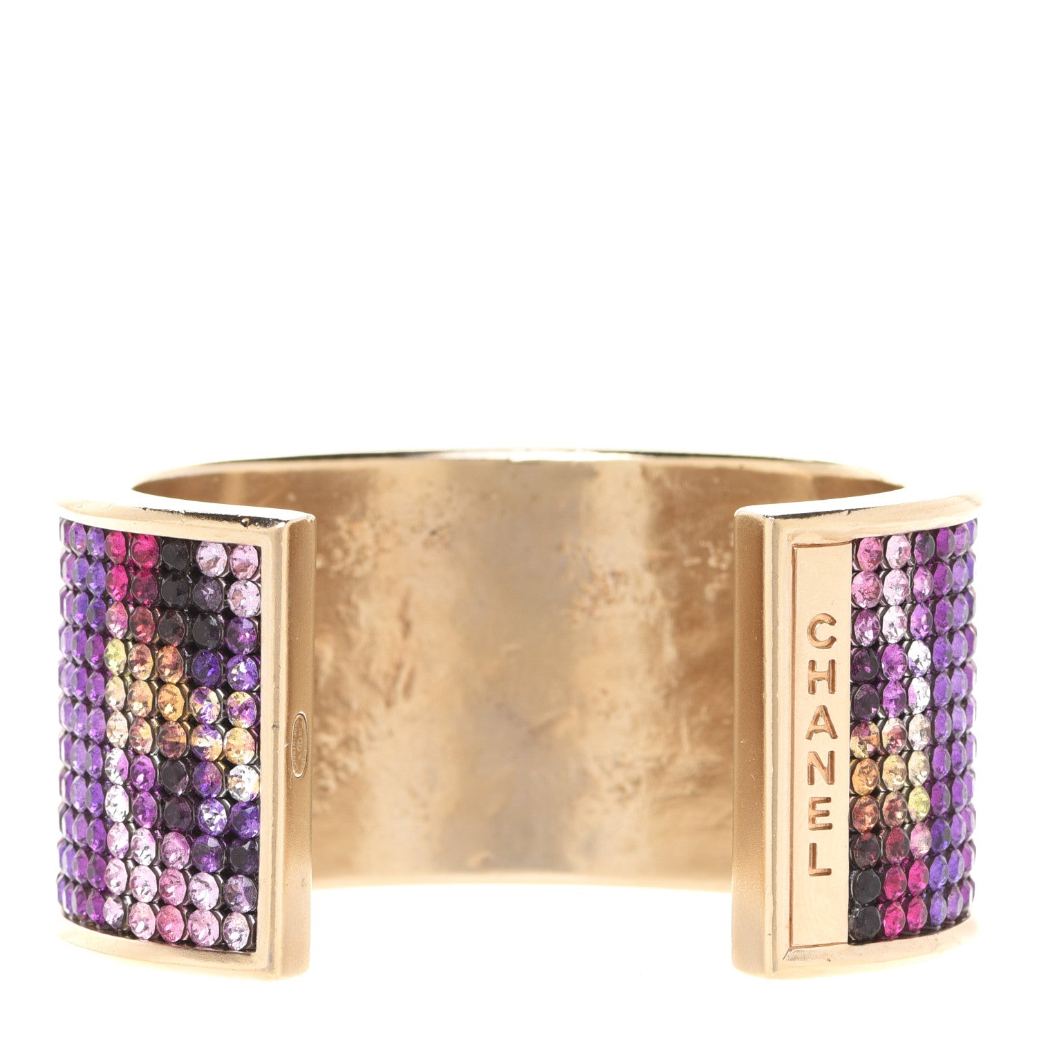 Chanel Crystal Flower Power Cuff Gold Multicolor 4 of 6