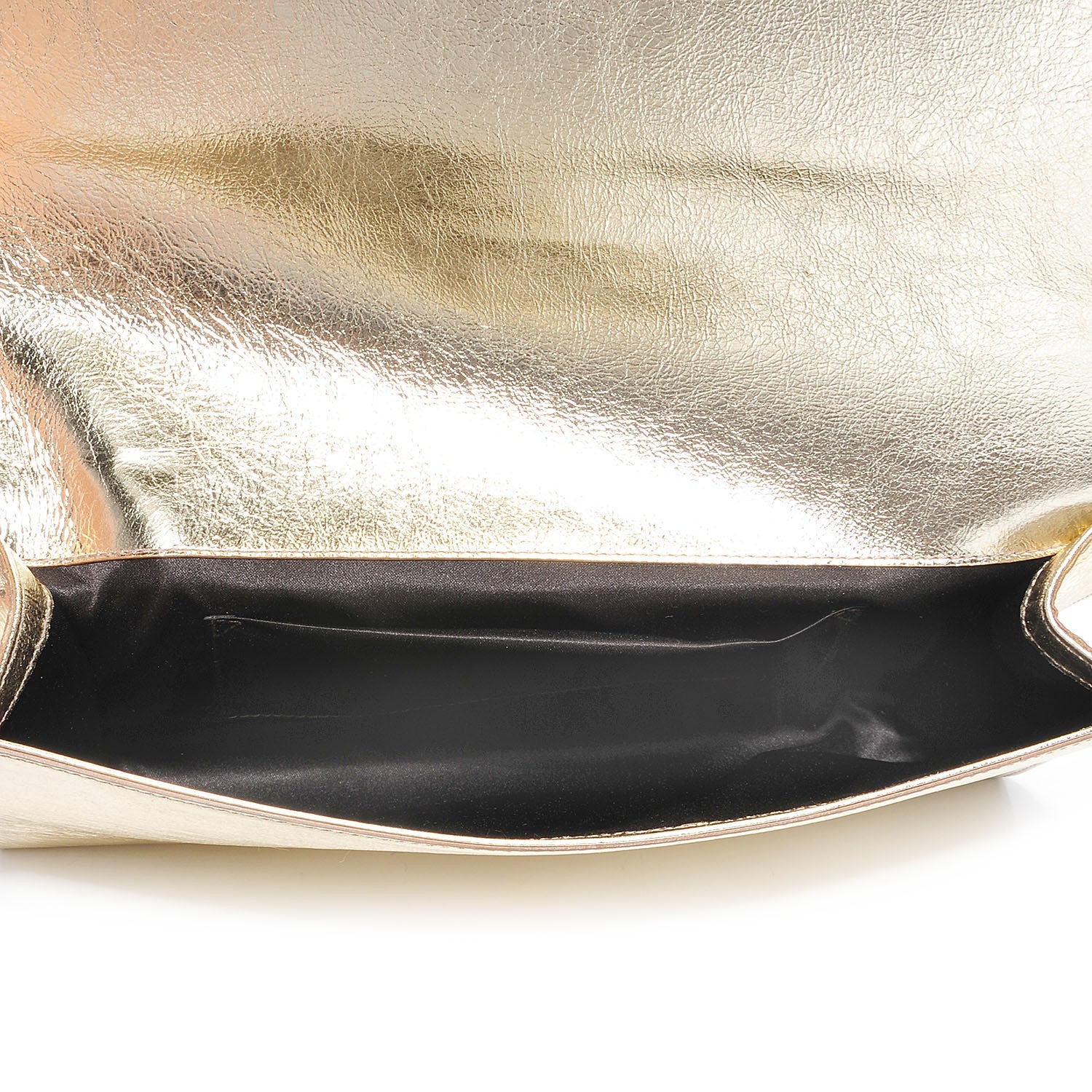 Saint Laurent Metallic Leather Large Belle De Jour Clutch Gold 7 of 7