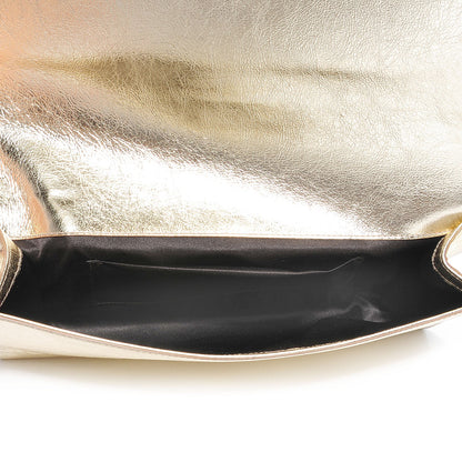 Saint Laurent Metallic Leather Large Belle De Jour Clutch Gold 7 of 7
