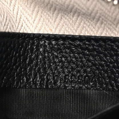 Gucci Pebbled Calfskin Mini B Shoudler Bag Black 6 of 9