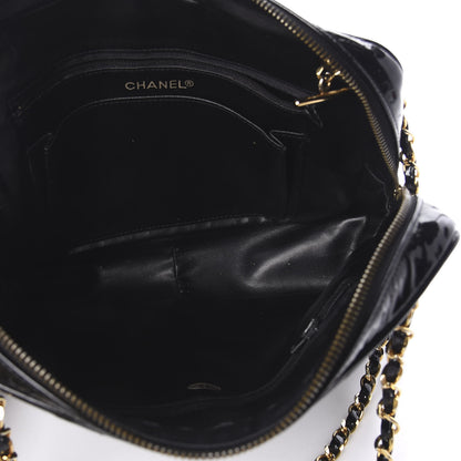 Chanel Patent Quilted Shoulder Bag Black 5 of 9