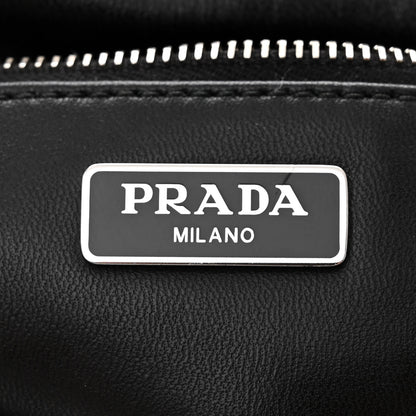 Prada Nappa Gaufre Flap Shoulder Bag Black 6 of 9