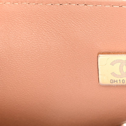 Chanel Lambskin Quilted Bi-Color Mini Top Handle Rectangular Flap Ecru Dark Beige 7 of 12