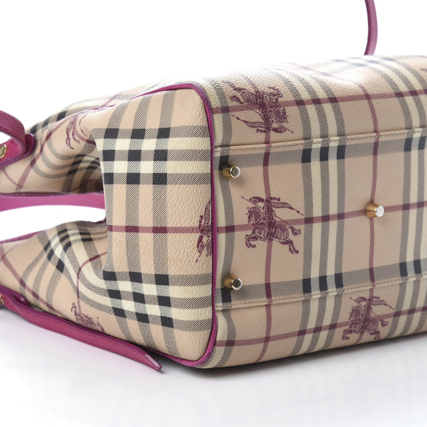 Burberry Haymarket Check Small Canterbury Tote Magenta 7 of 11