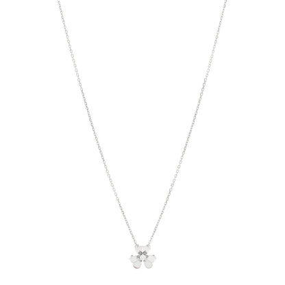 Van Cleef & Arpels 18K White Gold Diamond Mini Frivole Pendant Necklace 1 of 6