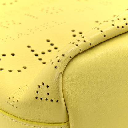 Chanel Calfskin Small Logo Eyelets Shopping Tote Yellow 12 of 15