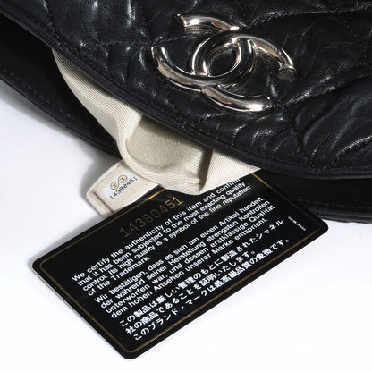 Chanel Washed Lambskin Chain Around Hobo Black 6 of 6