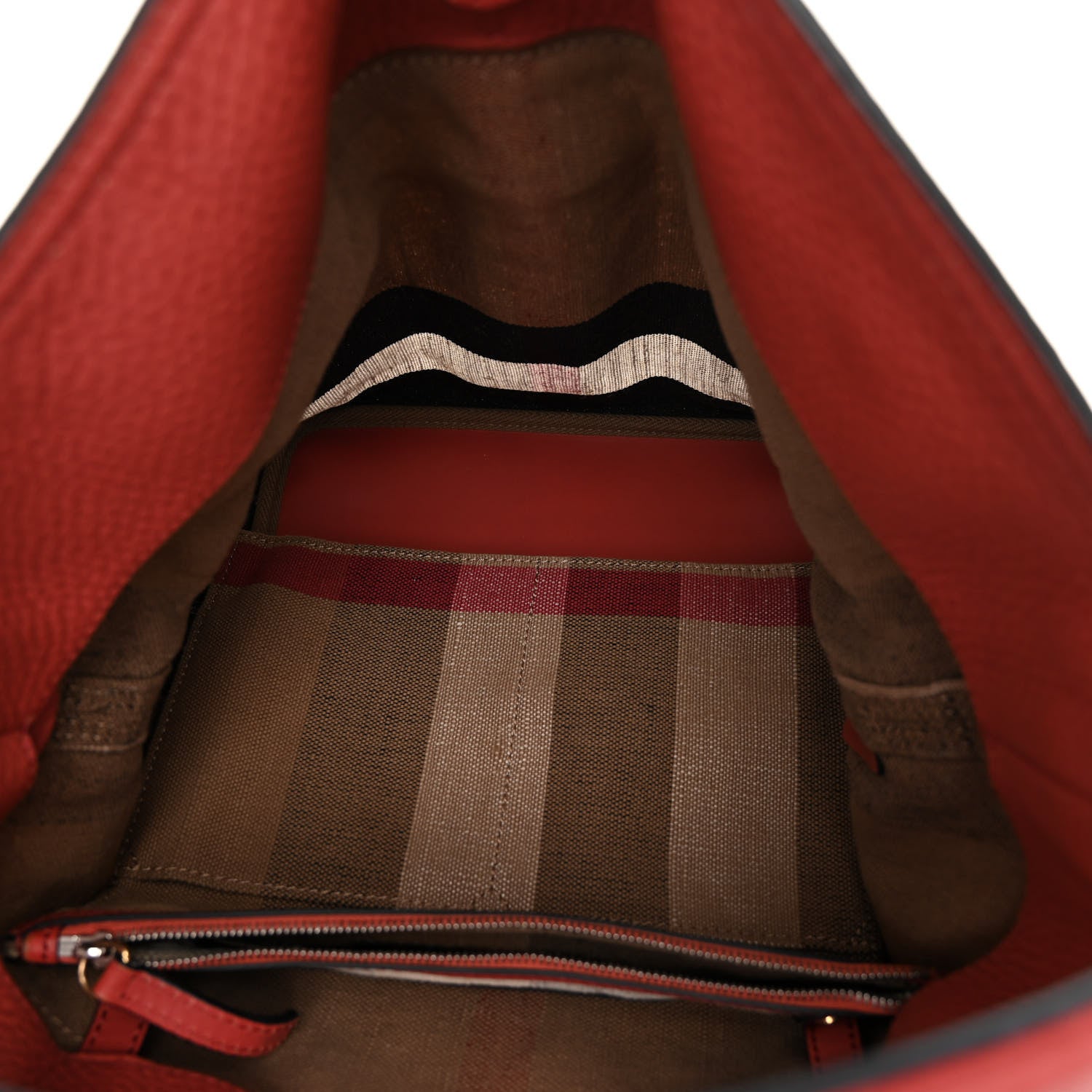 Burberry Grainy Calfskin Canvas Mega Check Medium Ashby Tassel Hobo Pink Azalea 5 of 9