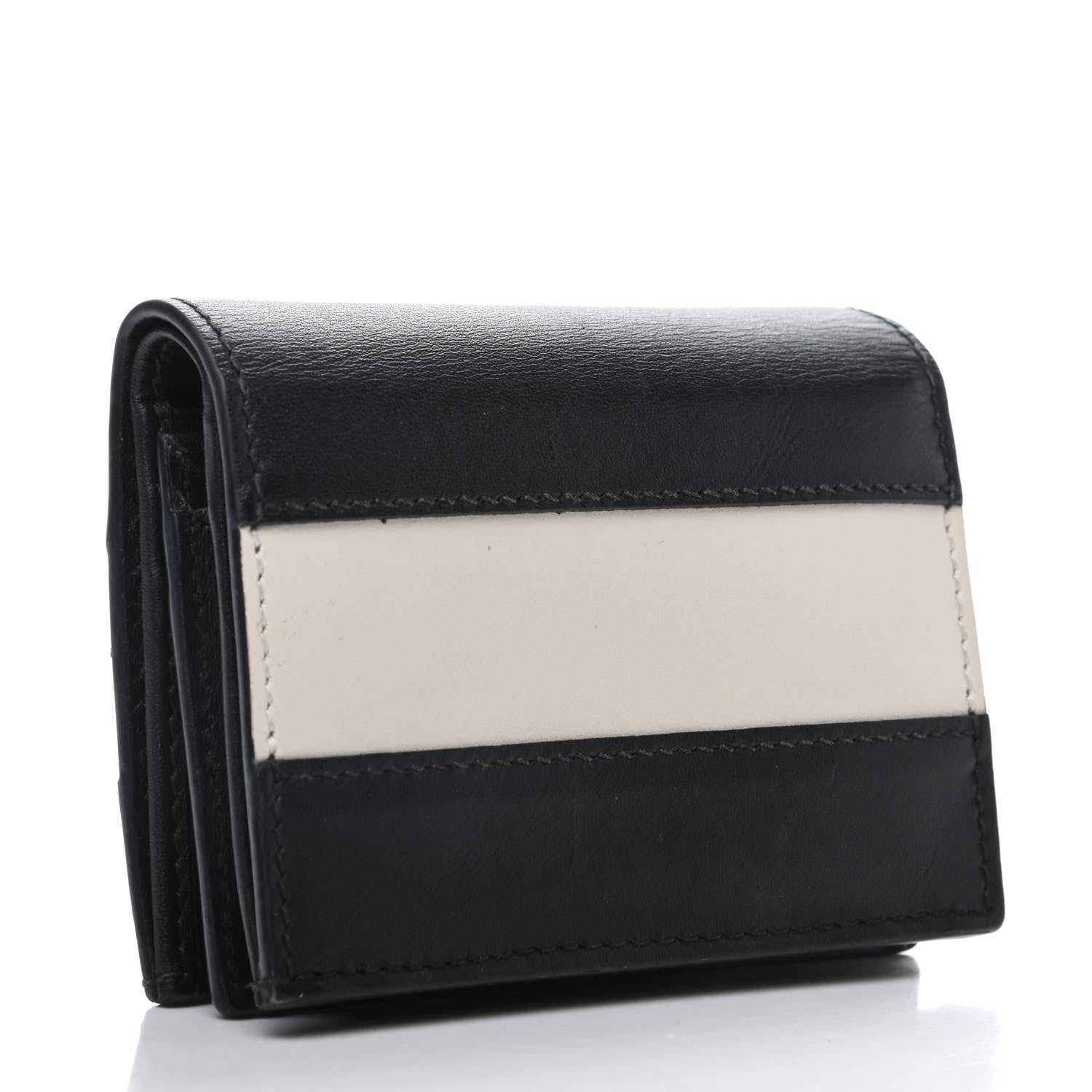 Gucci Calfskin Queen Margaret Card Case Wallet Black Mystic White 3 of 9