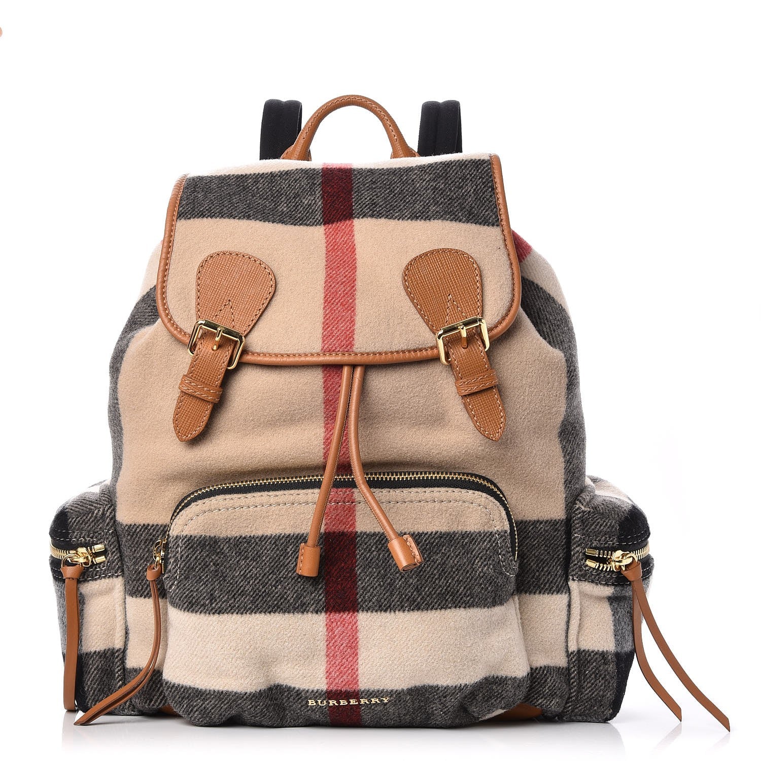Burberry Wool Mega Check Large Rucksack Backpack Grey 1 of 9