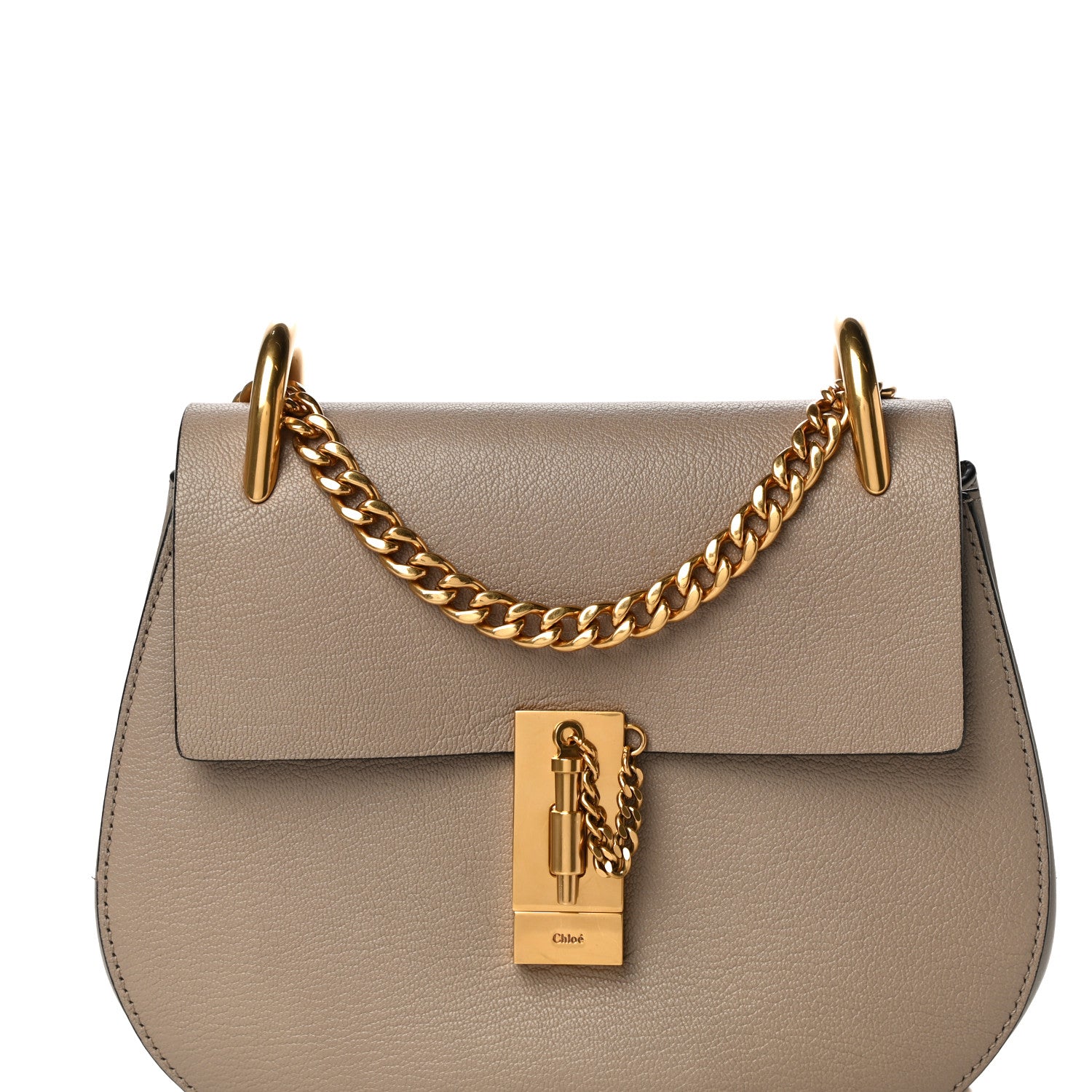 Chloe Grained Lambskin Drew Shoulder Bag Motty Grey 6 of 12