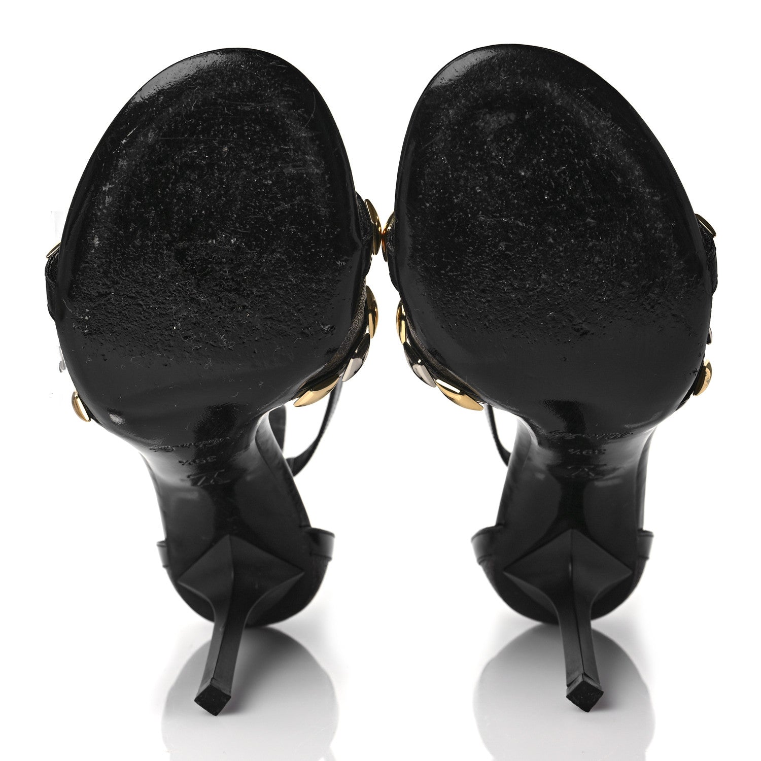 Louis Vuitton Calfskin Monogram Eldorado Sandals 39.5 Black 6 of 9