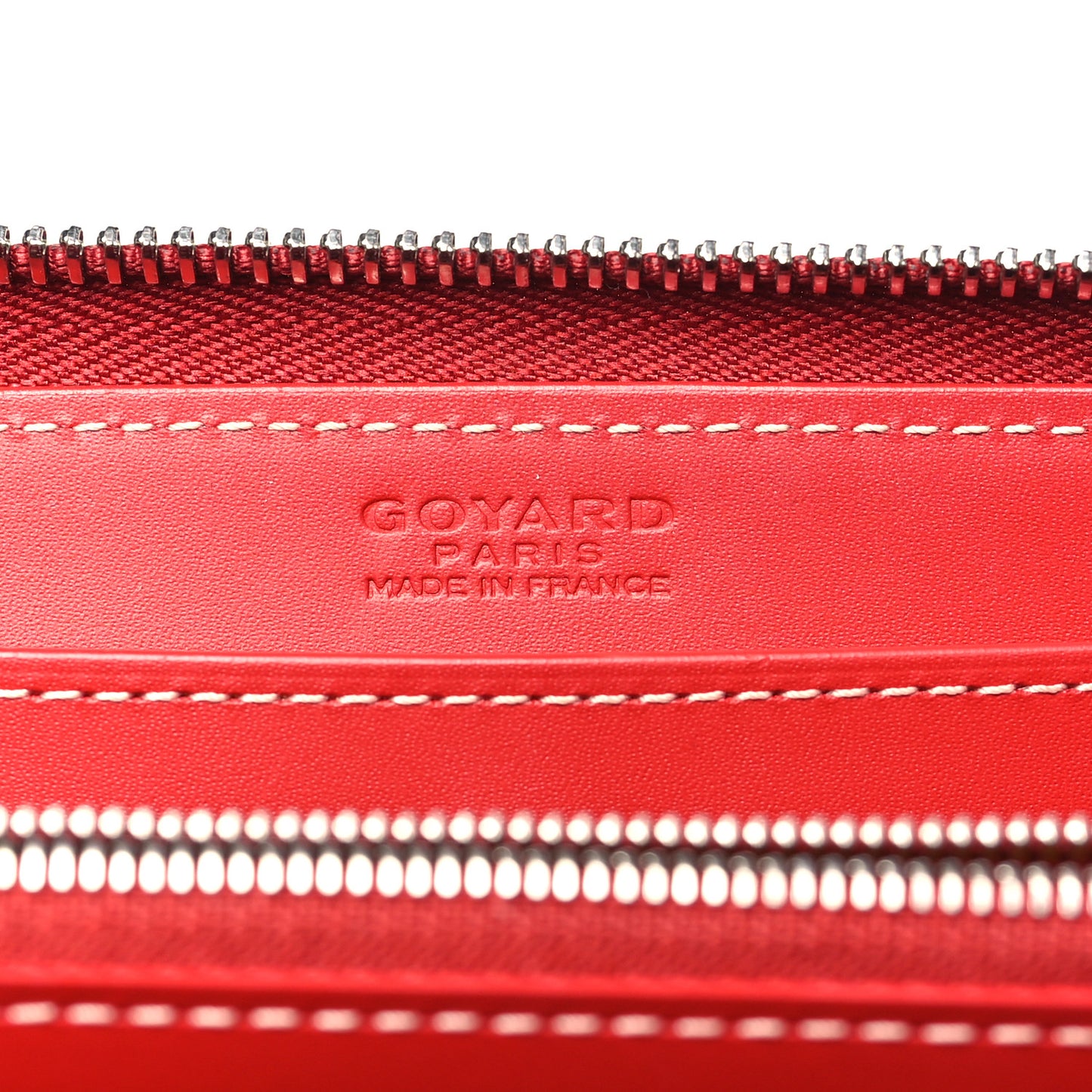 Goyardine Matignon Zip Around GM Wallet Red