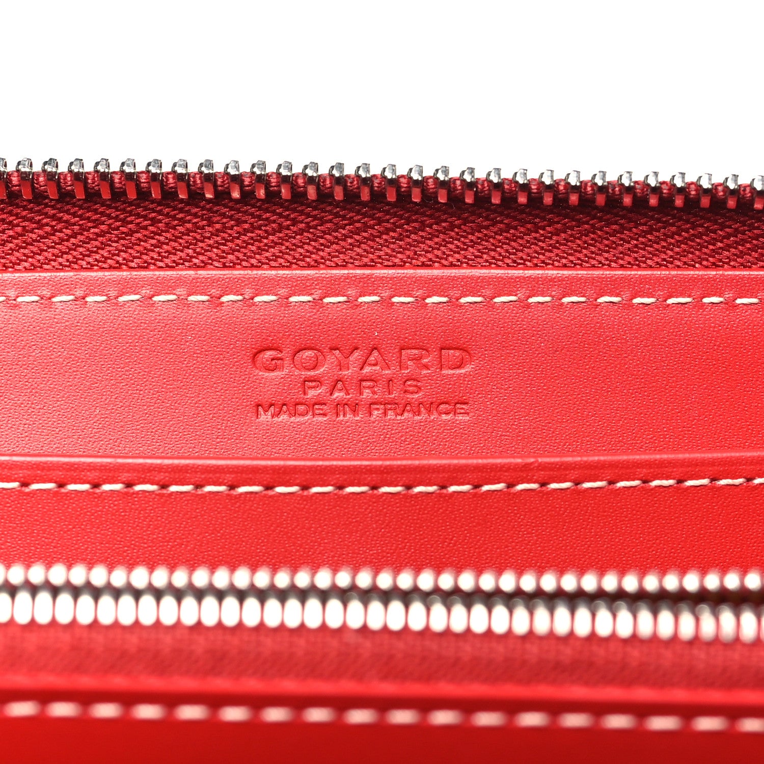 Goyard Goyardine Matignon Zip Around GM Wallet Red 6 of 8