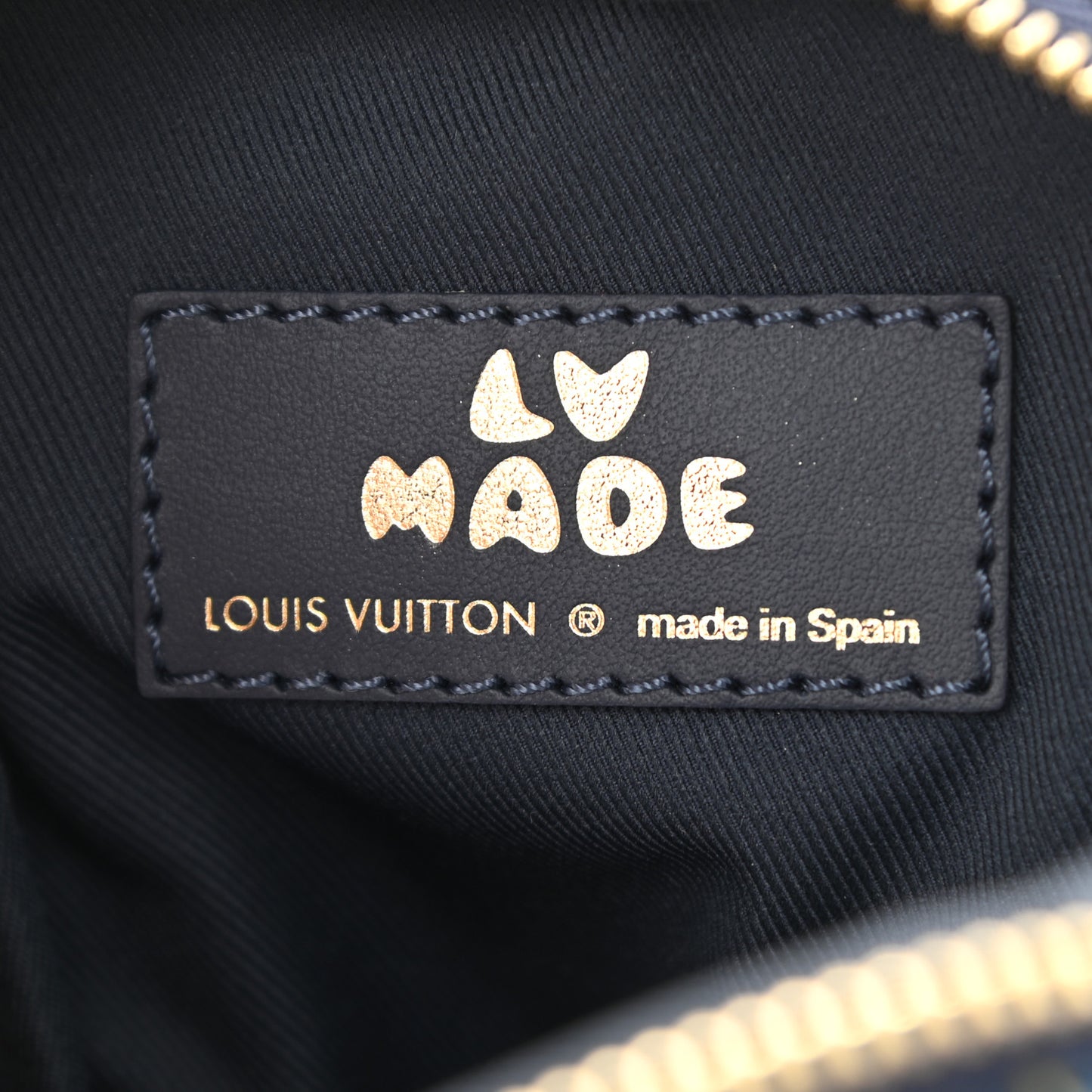 X NIGO Denim Monogram Flat Double Phone Pouch