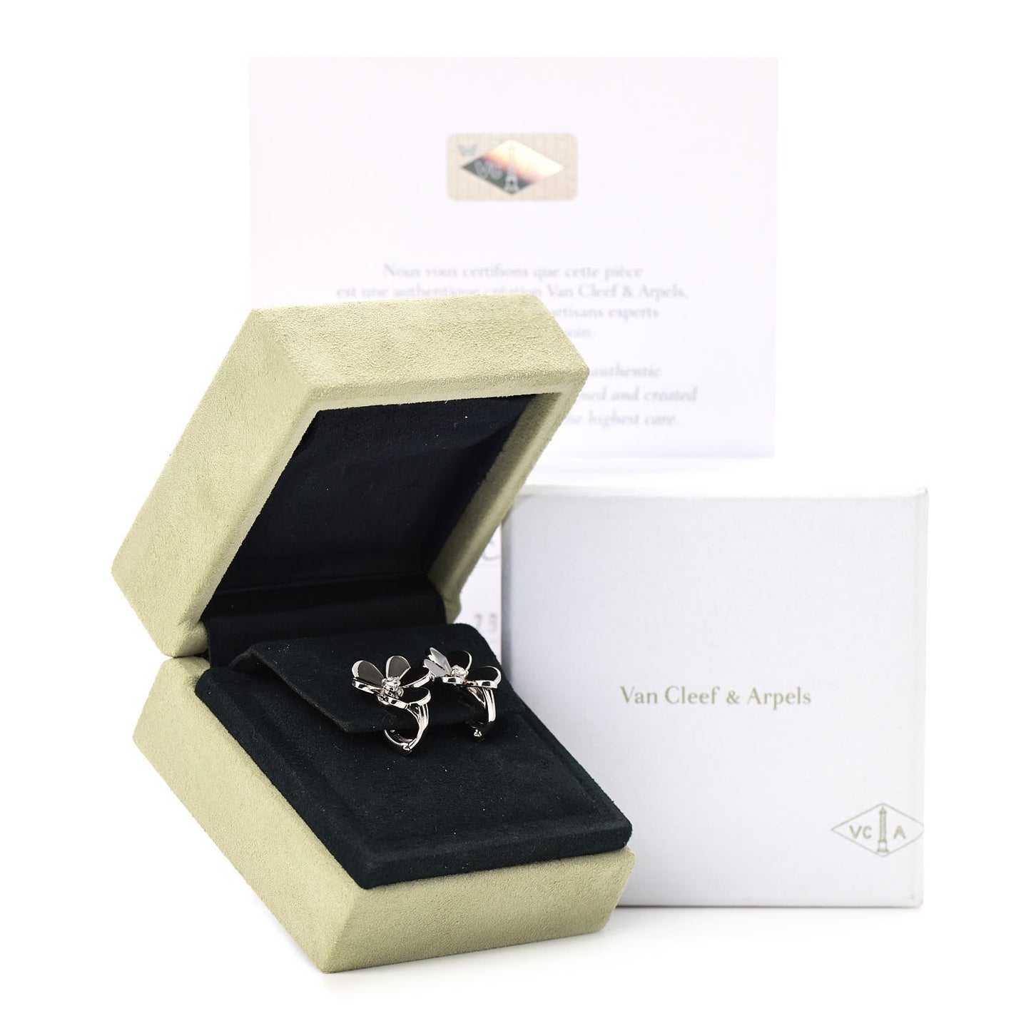18K White Gold Diamond Small Frivole Earrings