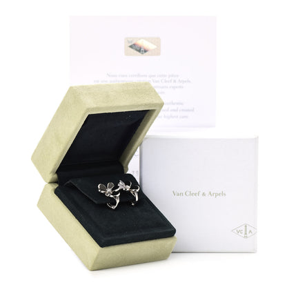 Van Cleef & Arpels 18K White Gold Diamond Small Frivole Earrings 6 of 6