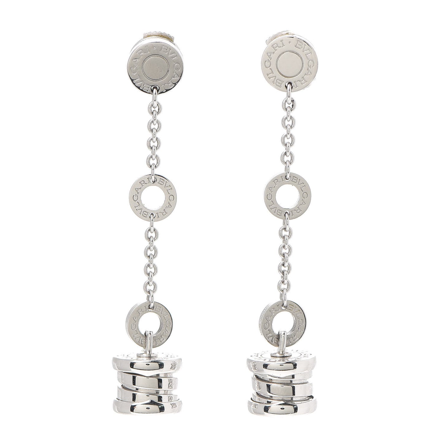 18K White Gold B.Zero1 Drop Earrings