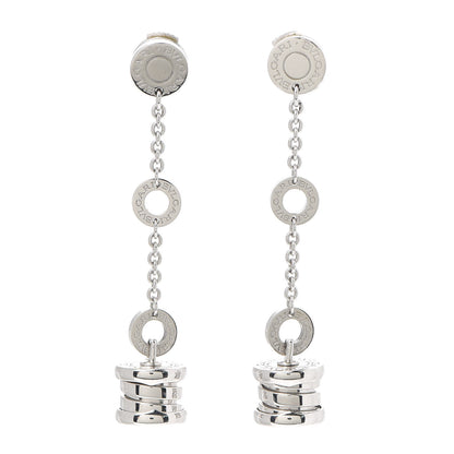 Bulgari 18K White Gold B.Zero1 Drop Earrings 1 of 4