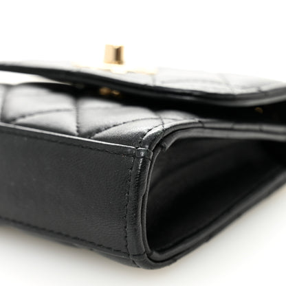 Chanel Lambskin Quilted Trendy CC Card Holder On Chain Black 9 of 9