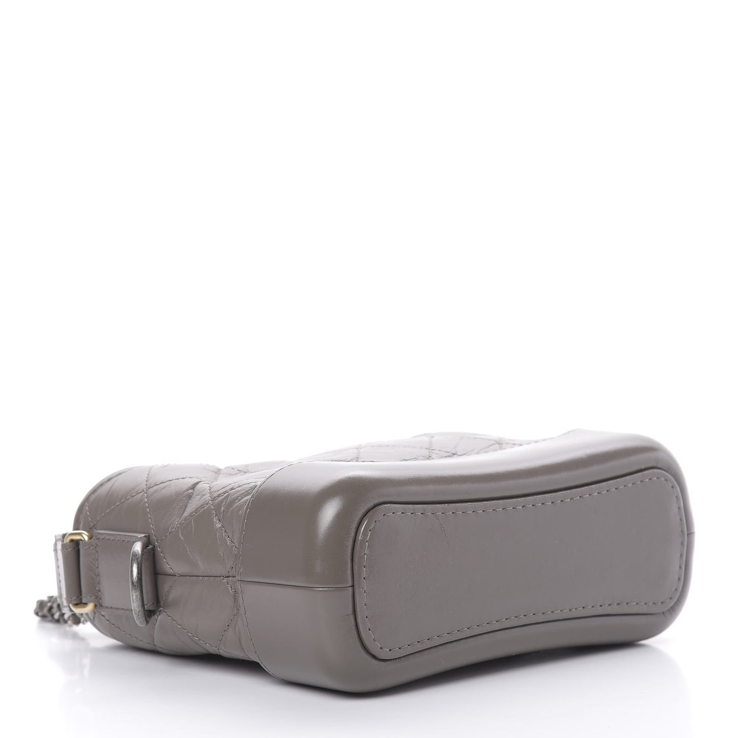 Aged Calfskin Quilted Small Gabrielle Hobo Grey