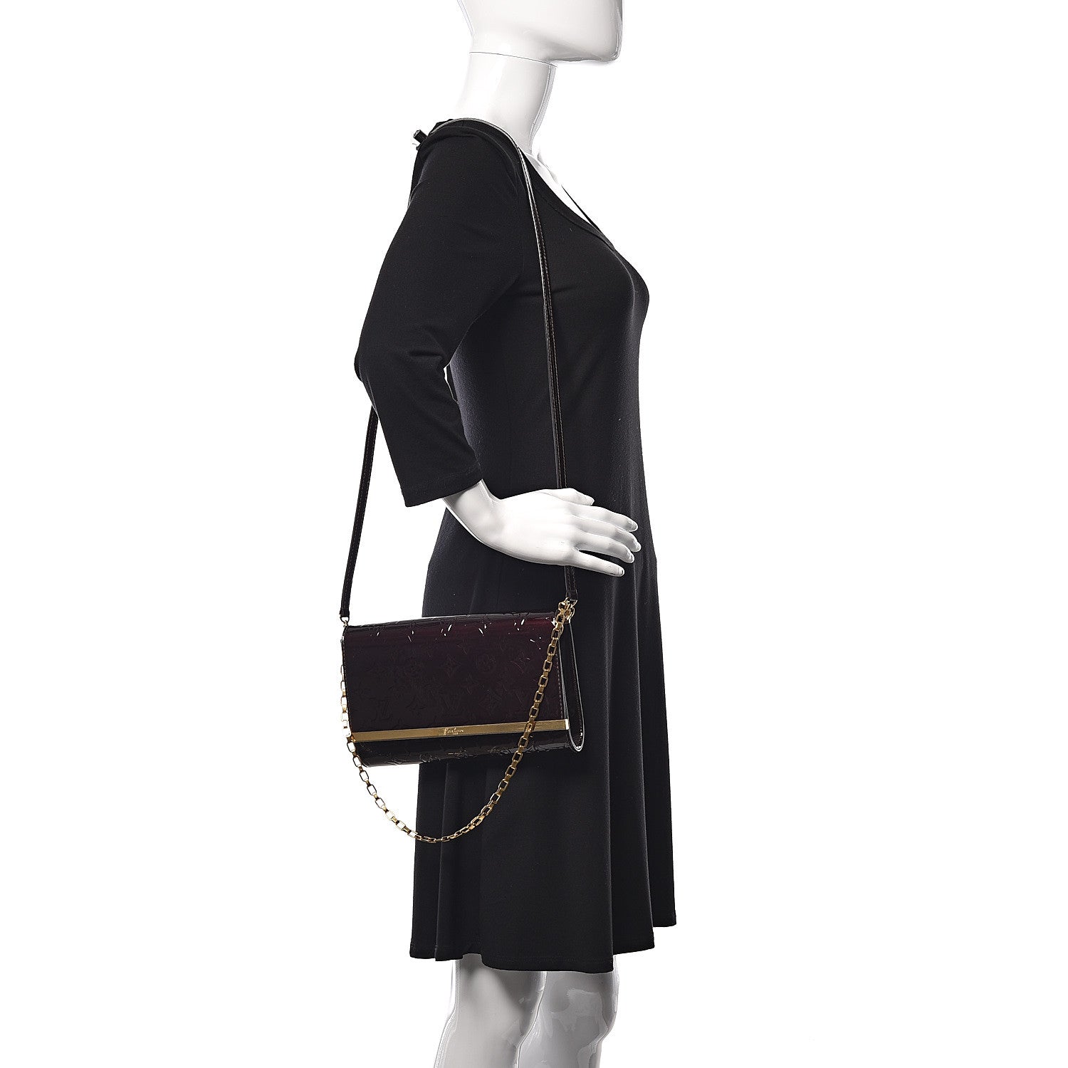 Louis Vuitton Vernis Ana Clutch Amarante 2 of 10