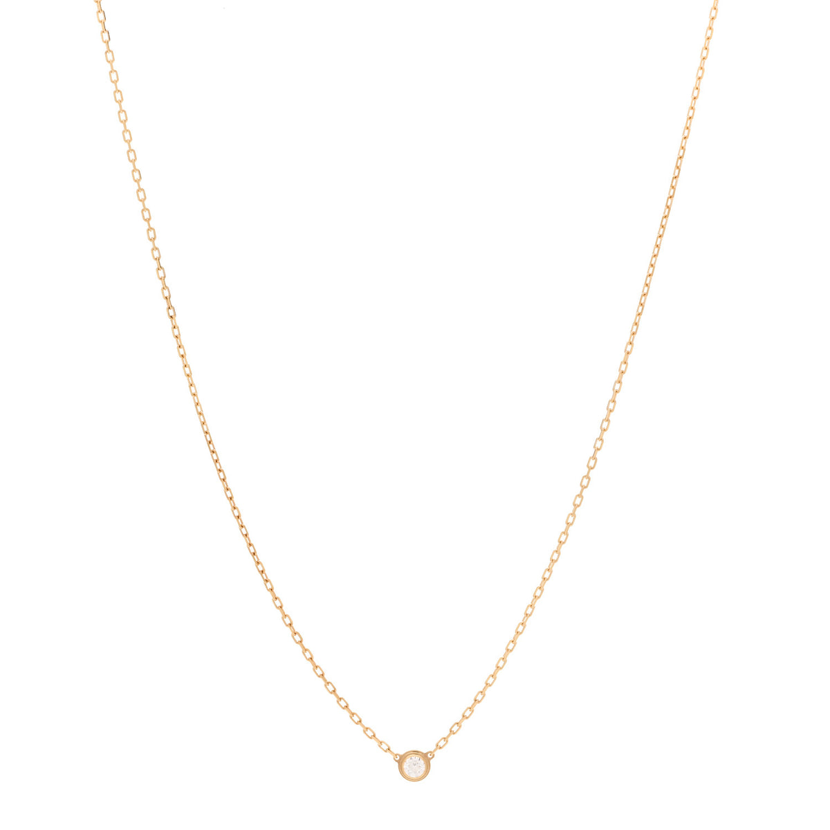 18K Yellow Gold Diamond SM D'Amour Pendant Necklace