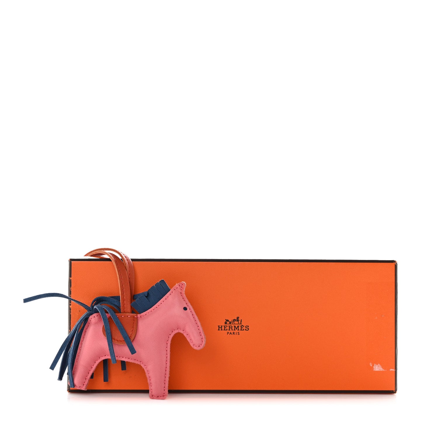 Milo Lambskin Grigri Rodeo Bag Charm PM Rose Azalee Cornaline Bleu De Malte