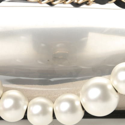 Chanel Lambskin PVC Sand By The Sea Flap With Pearl Strap Black 12 of 12