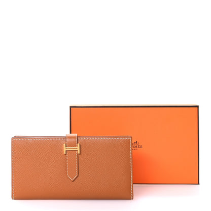Hermes Epsom Bearn Gusset Wallet Gold 8 of 8