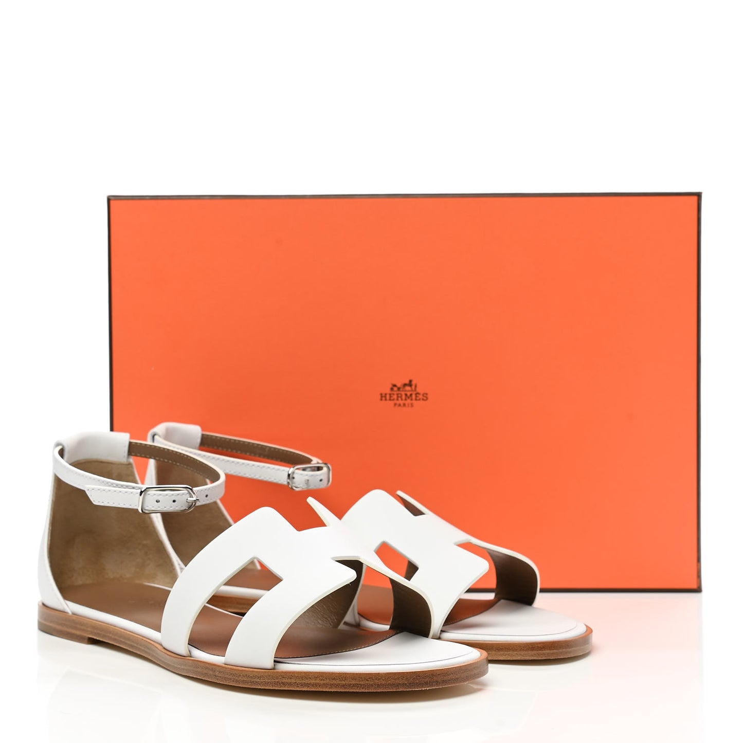 Calfskin Santorini Sandals 37.5 White