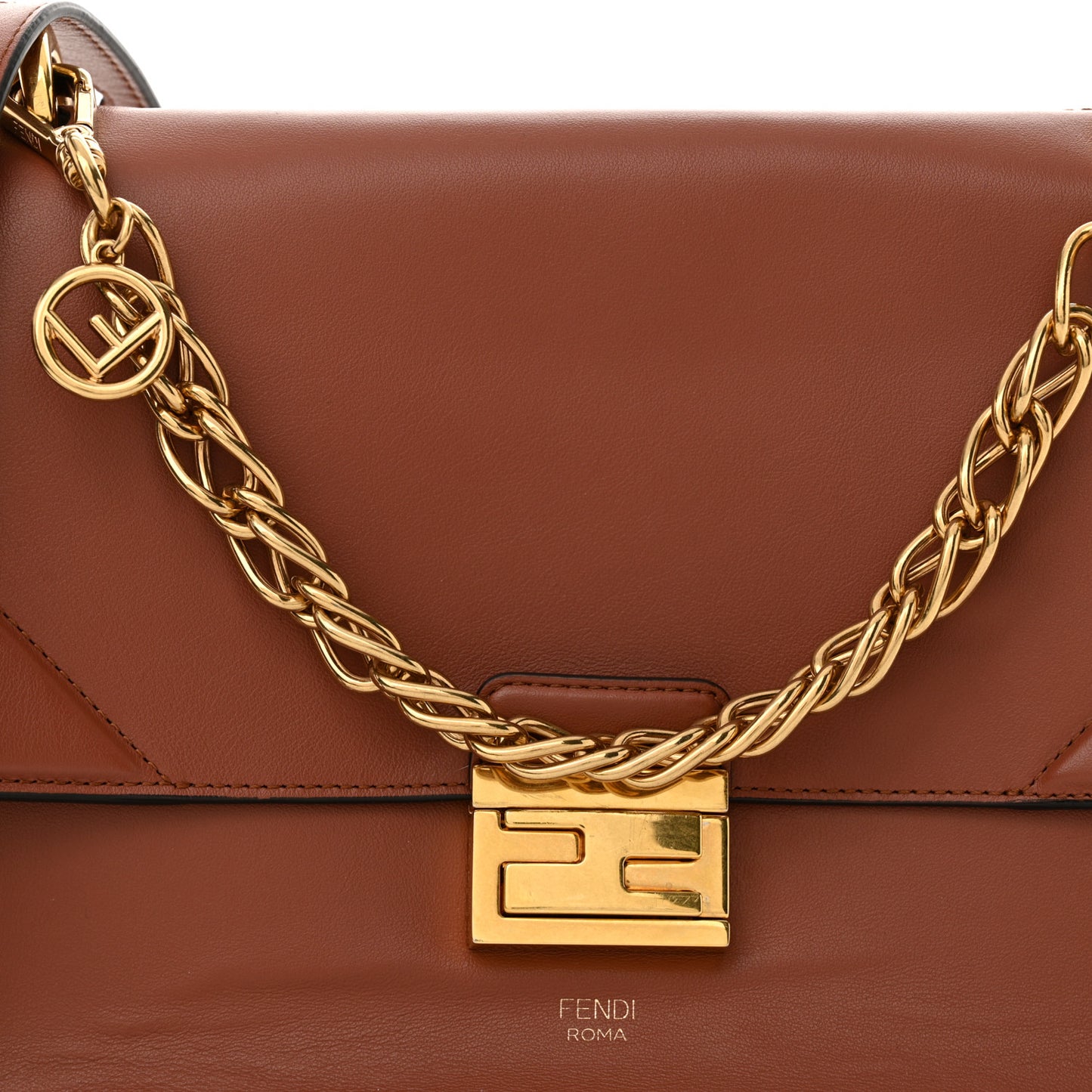 Vitello Grace Matte F is Fendi Kan U Shoulder Bag Rust