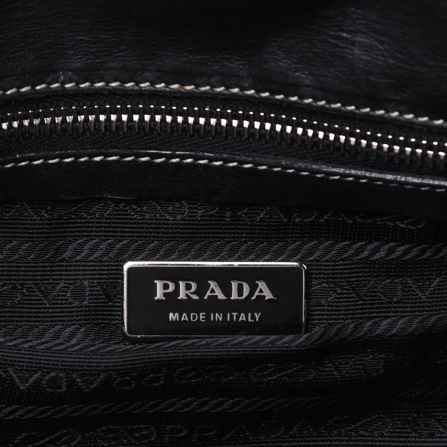 Prada Tessuto Nylon Vitello Foldover Pushlock Satchel Black 6 of 27