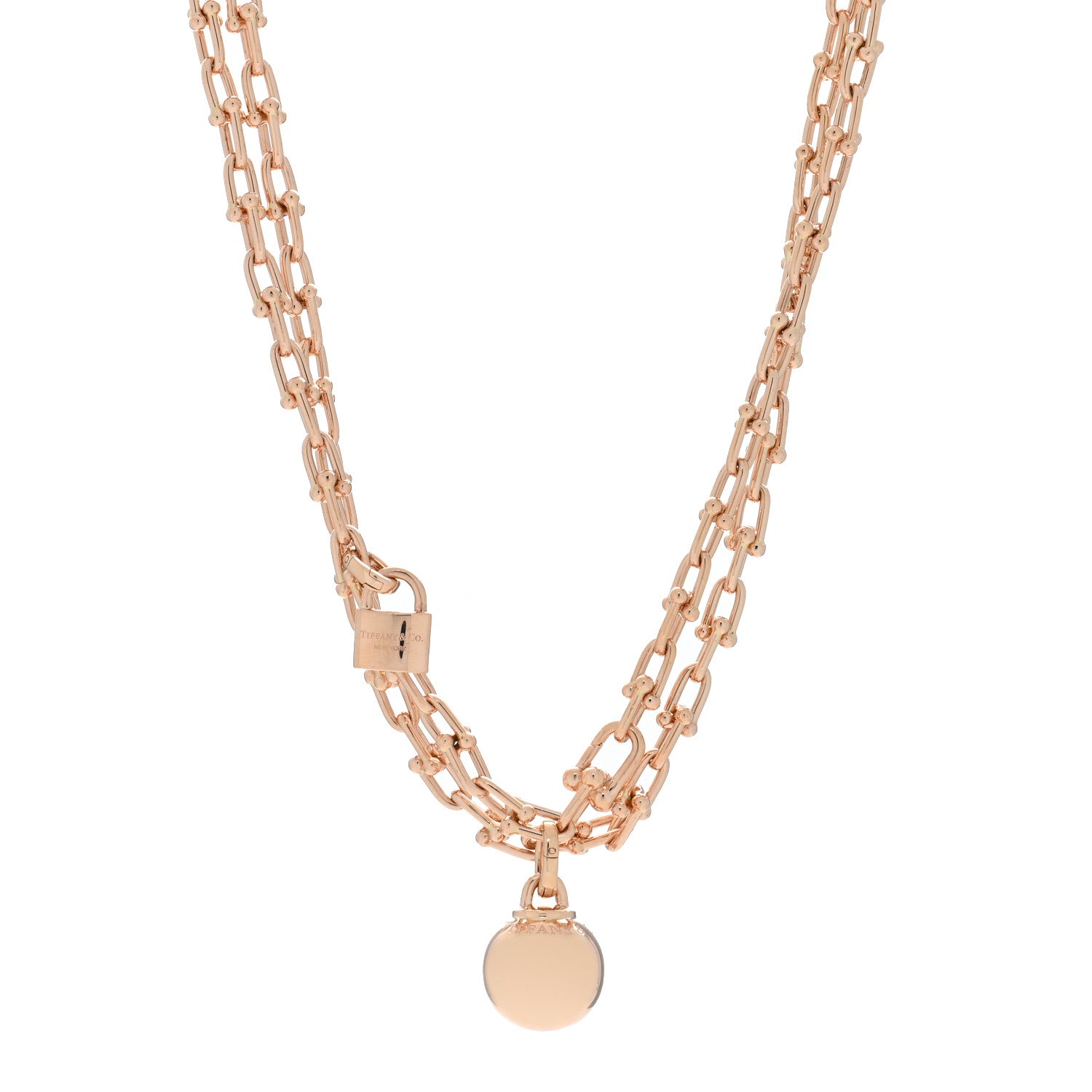 Tiffany 18K Rose Gold HardWear Wrap Necklace 1 of 4