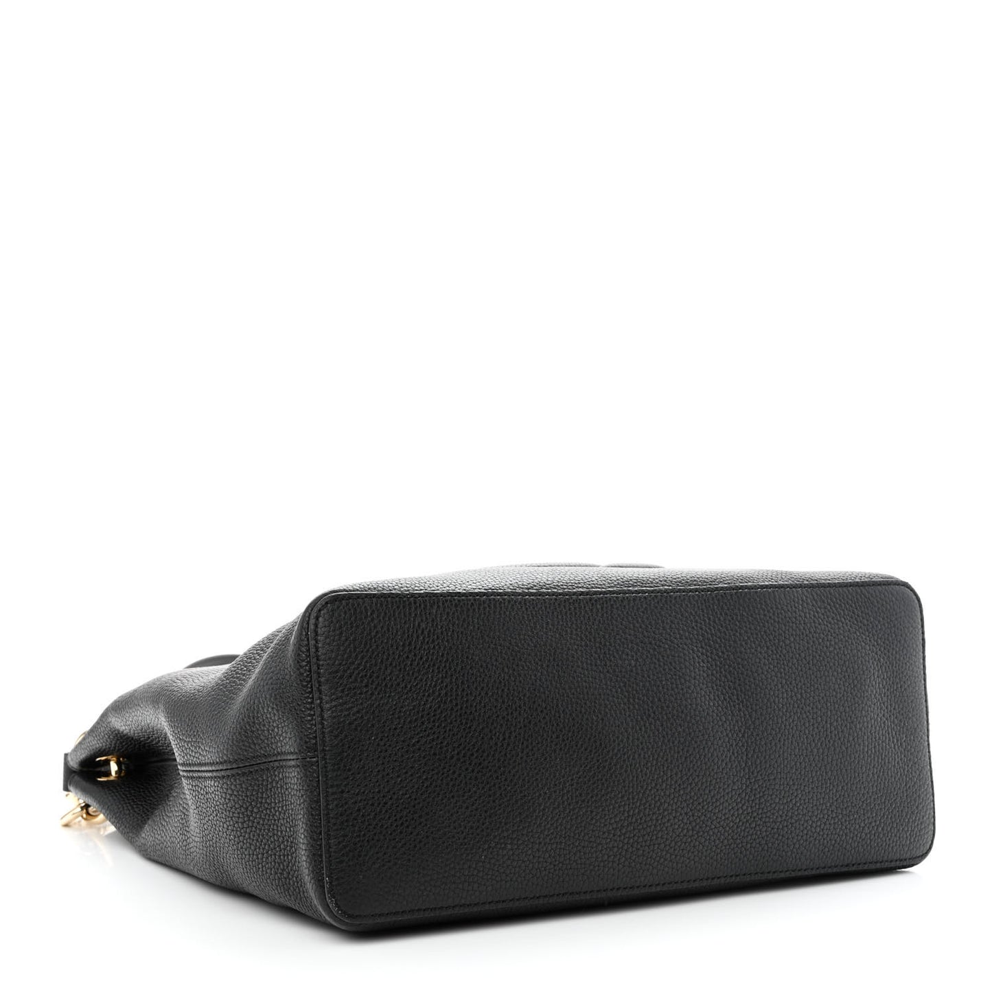Pebbled Calfskin Large Soho Hobo Black