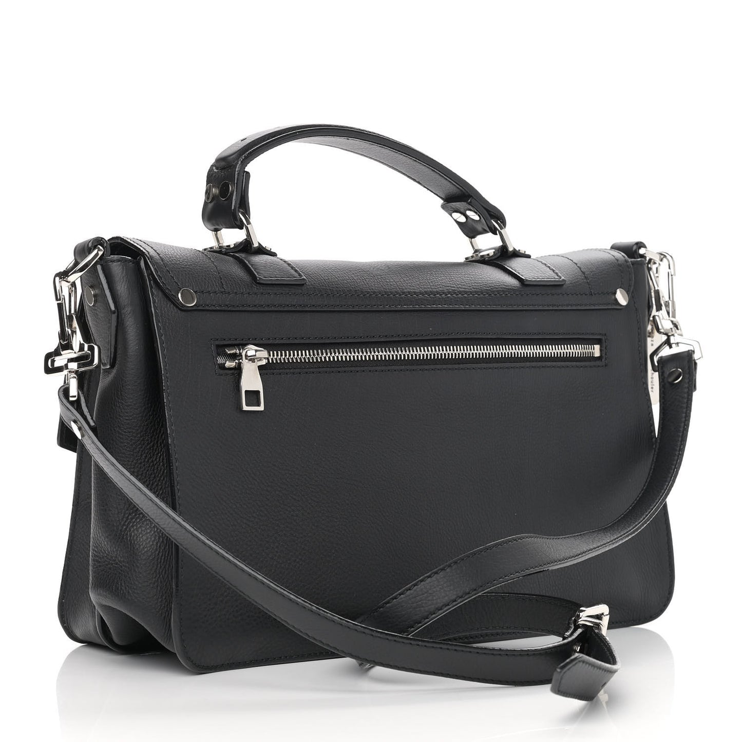 Soft Grainy Calfskin Medium PS1 Satchel Black