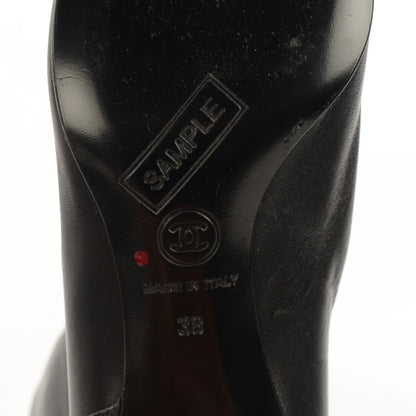 Chanel Lambskin CC Cap Toe Boots 38 Black 6 of 6