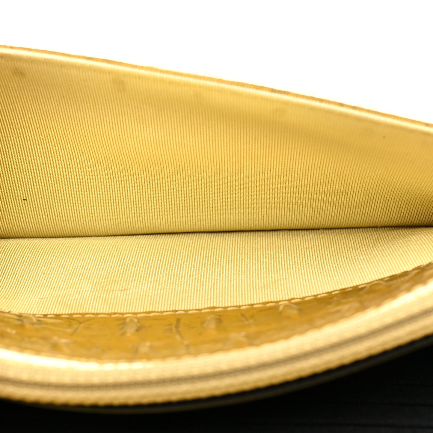 Metallic Calfskin Crocodile Embossed Cocodile Wallet On Chain WOC Gold